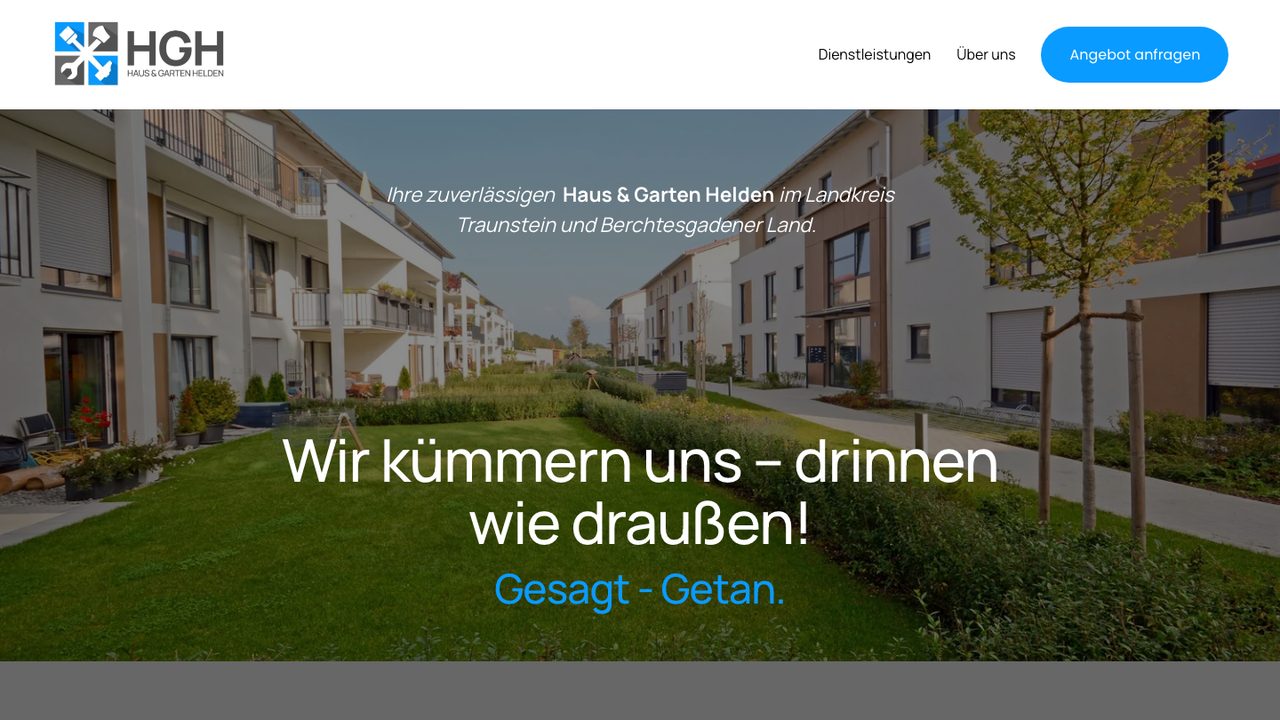 Startseite von Haus & Garten Helden – Hausmeister- und Gartenservice