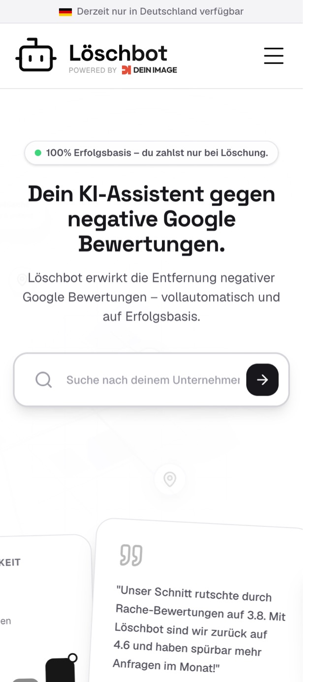 Löschbot auf dem Smartphone