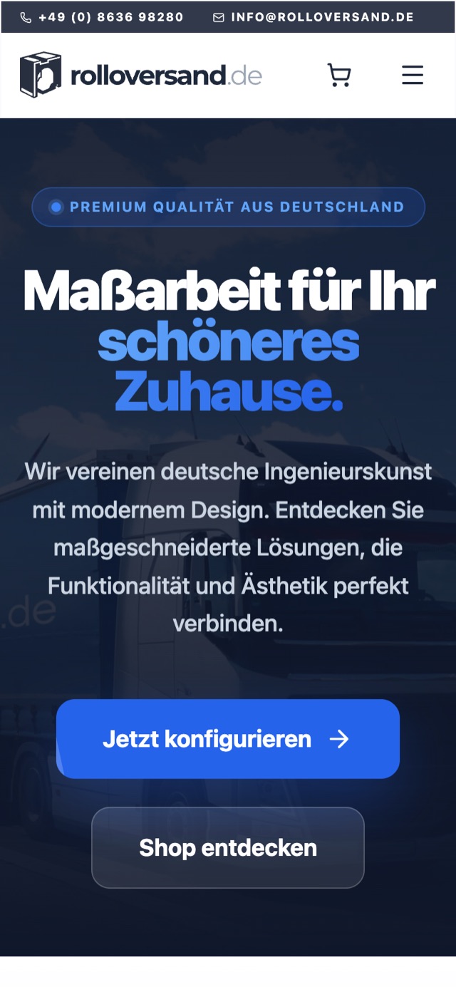 rolloversand.de auf dem Smartphone